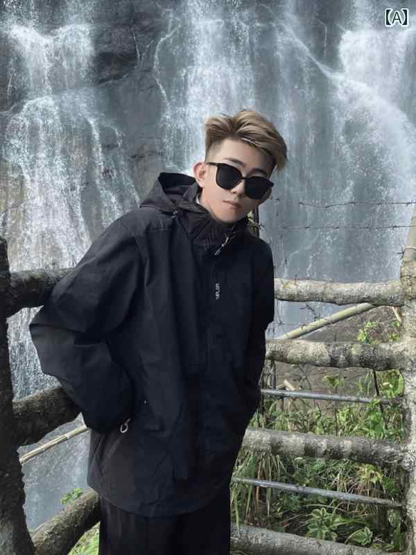 メンズ ファッション 服 男性用 オシャレ シンプル 大人 かっこいい 大きいサイズ ストリート 紳士服 アメリカン 機能的 日焼け防止 ジャケット 夏 黒 カップル アウトドア 武道 マウンテン ウェア 登山 服