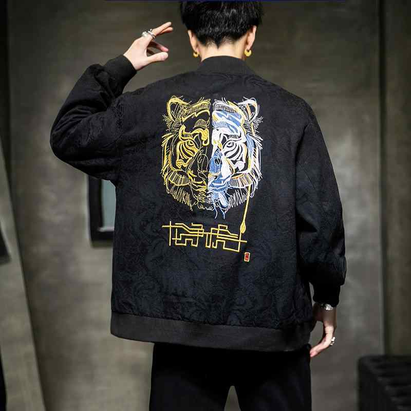 メンズ ファッション 服 男性用 オシャレ シンプル 大人 かっこいい 大きいサイズ ストリート 紳士服 ジャケット 春 秋 タイガーヘッド 唐 スーツ