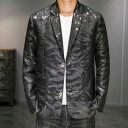 メンズ ファッション 服 男性用 オシャレ シンプル 大人 かっこいい 大きいサイズ ストリート 紳士服 カジュアル スーツ 春秋 ジャカード ワンピース トップス シングル ジャケット