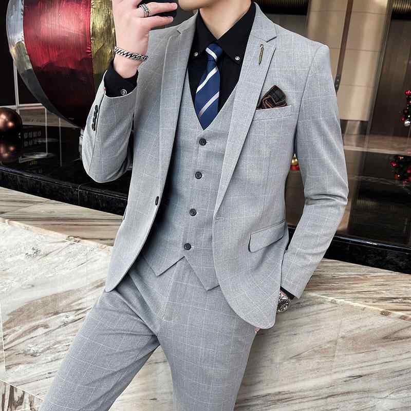 メンズ ファッション 服 男性用 オシャレ シンプル 大人 かっこいい 大きいサイズ ストリート 紳士服 スーツ 韓国スタイル スリム フォーマルウェア 花婿 付添 アジアン スーツ