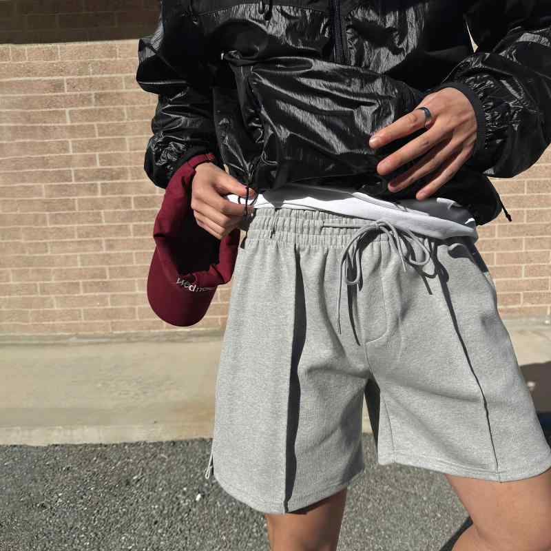 メンズ ファッション 服 男性用 オシャレ シンプル 大人 かっこいい ストリート グレー サイドスリット カジュアル パンツ ステッチ アウトドア スポーツ