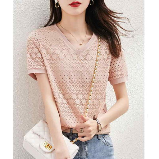 ファッション 服 オシャレ カワイイ シンプル 大カワイイ サイズ 夏 Vネック 半袖 レース シャツ スリム 薄手 T トップス ゆったり ファッション 服 オシャレ カワイイ シンプル 大カワイイ サイズ 夏 Vネック 半袖 レース シャツ スリム 薄手 T トップス ゆったり