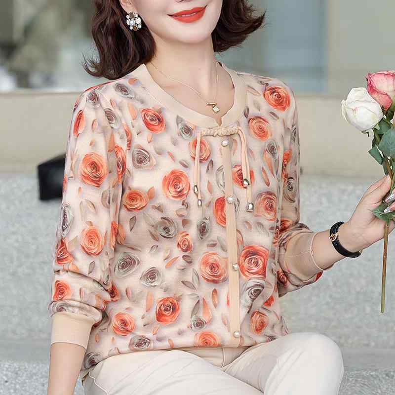 春 コーデ レディース ファッション オシャレ カワイイ シンプル きれいめ ナチュラル 上品カジュアル 婦人服 西洋風 半袖 快適 七分袖 シフォンシャツ ゆったり スリムトップス(4)