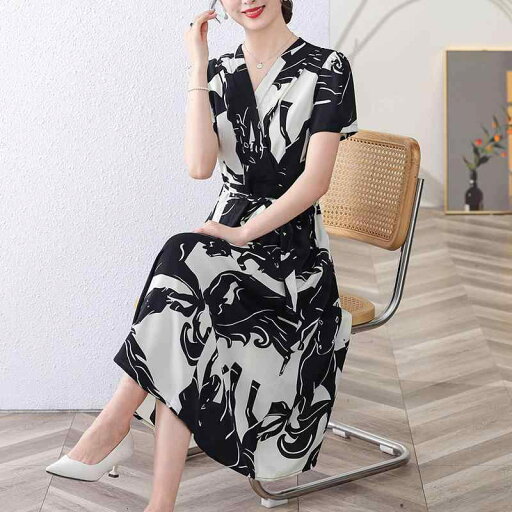春 コーデ レディース ファッション オシャレ カワイイ シンプル きれいめ ナチュラル 上品カジュアル 婦人服 半袖 ワンピース 夏 スリム ハイエンド ビッグ スカート 春 コーデ レディース ファッション オシャレ カワイイ シンプル きれいめ ナチュラル 上品カジュアル 婦人服 半袖 ワンピース 夏 スリム ハイエンド ビッグ スカート