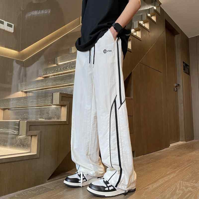 Rakuten - メンズ ファッション 服 オシャレ シンプル 大人 かっこいい 大きいサイズ ストリート 紳士服 アメリカン ストライプ カーゴ パンツ 夏 薄手 冷感 速乾 スーツ ストレート カジュアル