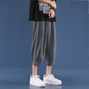 メンズ ファッション 服 オシャレ シンプル 大人 かっこいい 大きいサイズ ストリート 紳士服 クロップド パンツ 夏 冷感 薄手 カジュアル ランタン アウター 八分丈 スーツ