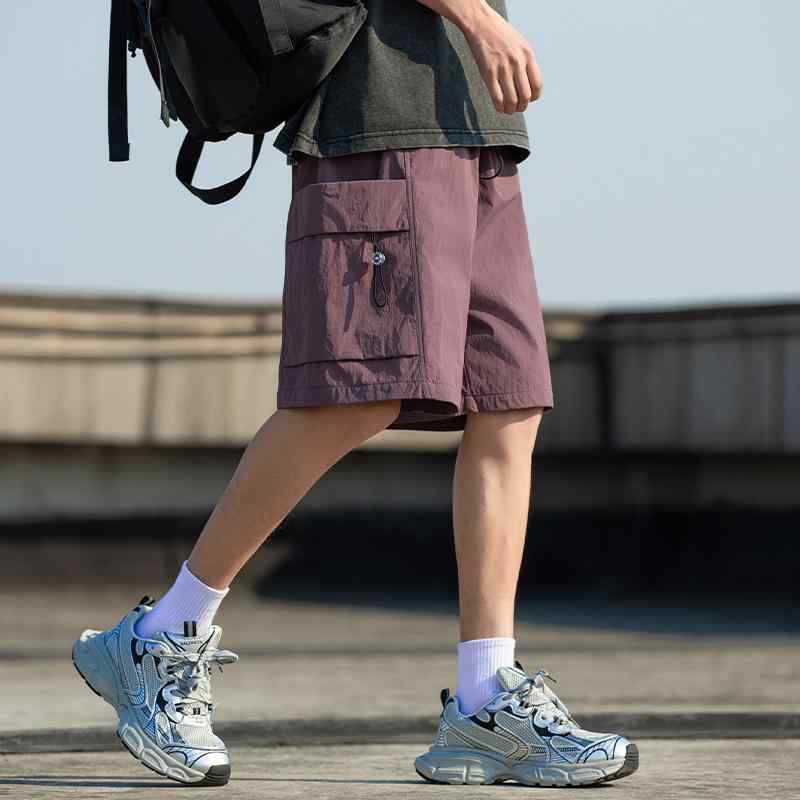 乐天商城 - メンズ ファッション 服 オシャレ シンプル 大人 かっこいい 大きいサイズ ストリート 紳士服 綿 パンツ 夏 冷感 薄手 速乾 アウター スーツ カジュアル 五分丈