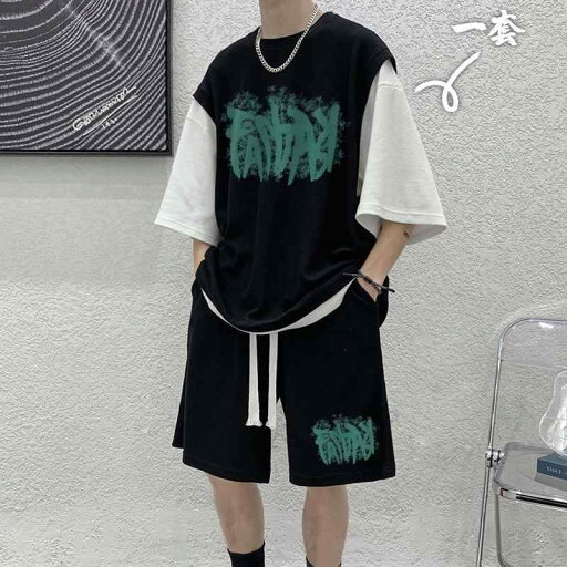 メンズ ファッション 服 オシャレ シンプル 大人 かっこいい 大きいサイズ ストリート 紳士服 半袖 薄手 通気性 パンツ ツーピース 夏 フェイク ワッフル スーツ メンズ ファッション 服 オシャレ シンプル 大人 かっこいい 大きいサイズ ストリート 紳士服 半袖 薄手 通気性 パンツ ツーピース 夏 フェイク ワッフル スーツ