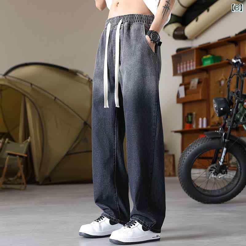 ファッション メンズ 服 オシャレ シンプル 大人 かっこいい 大きいサイズ ストリート 紳士服 冷感 グラデーション ジーンズ 夏 薄手 アメリカン ストレート スーツ レジャー ロング パンツ licot-13169930 リコット サンプル画像3