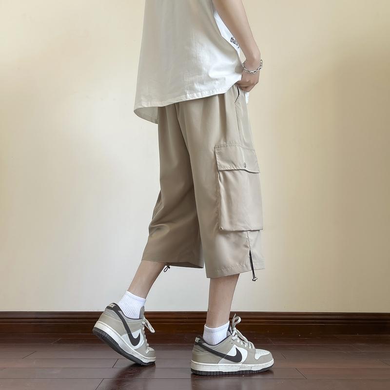 メンズ ファッション 服 オシャレ シンプル 大人 かっこいい 大きいサイズ ストリート 紳士服 夏 薄手 ズボン アメリカン カーゴ パンツ ストレート カジュアル