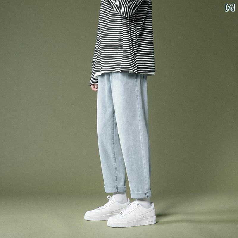 ファッション メンズ 服 オシャレ シンプル 大人 かっこいい 大きいサイズ ストリート 紳士服 ジーンズ 夏 薄手 ゆったり カジュアル パンツ スリム ストレート 九分丈 スーツ licot-13288593 リコット サンプル画像2