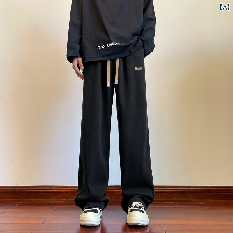 ファッション メンズ 服 オシャレ シンプル 大人 かっこいい 大きいサイズ ストリート 紳士服 ウォッシュド ジーンズ 夏 アメリカン ゆったり ワイド パンツ ストレート スーツ カジュアル ロング licot-13287898 リコット サンプル画像2