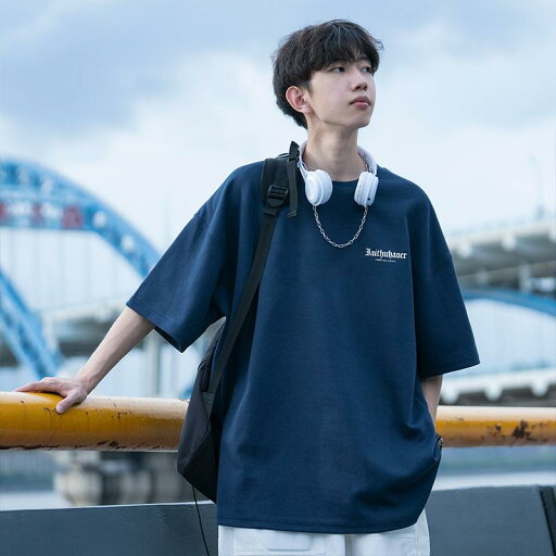 メンズ ファッション 服 オシャレ シンプル 大人 かっこいい 大きいサイズ ストリート 紳士服 ネイビー 半袖 T シャツ 夏 アメリカン 綿 厚手 トップス メンズ ファッション 服 オシャレ シンプル 大人 かっこいい 大きいサイズ ストリート 紳士服 ネイビー 半袖 T シャツ 夏 アメリカン 綿 厚手 トップス