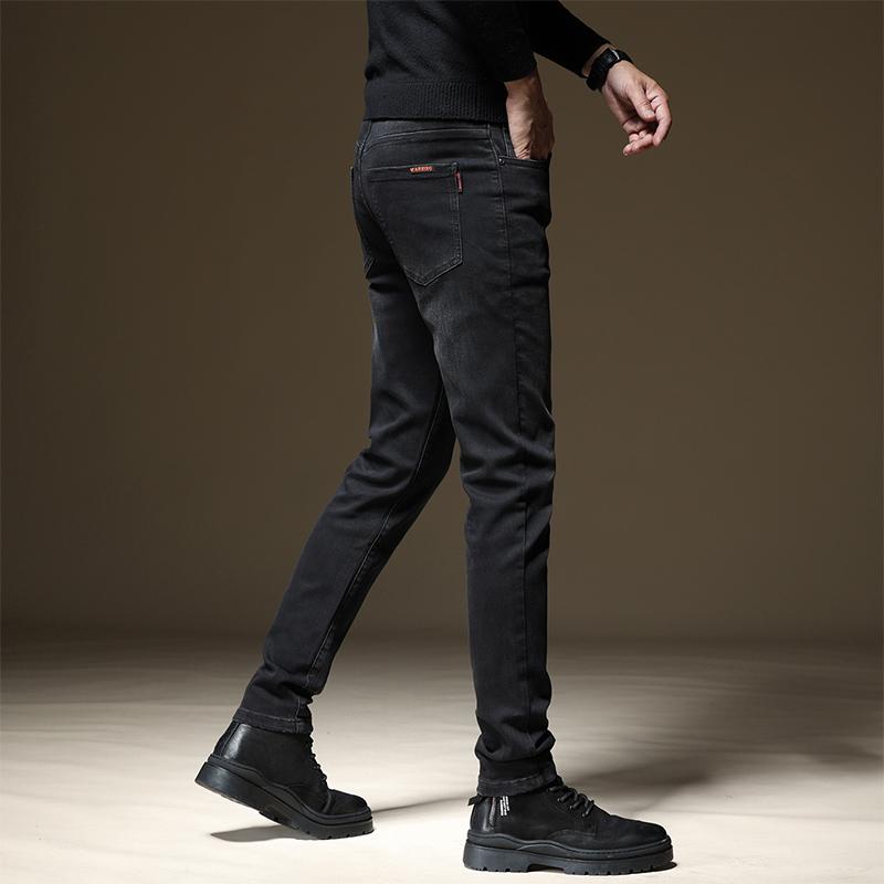 Skinney Pants - メンズ ファッション 服 オシャレ シンプル 大人 かっこいい 大きいサイズ ストリート 紳士服 ハイエンド ブラック ジーンズ 春秋 伸縮性 ストレッチ ストレッチ 快適 カジュアル スリム 裾 長ズボン