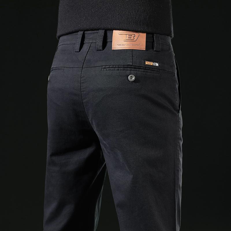 メンズ ファッション 服 オシャレ シンプル 大人 かっこいい 大きいサイズ ストリート 紳士服 ハイエンド ブラック カジュアル パンツ 春 薄手 スリム ストレート 伸縮性 ストレッチ ストレッチ 快適 ビジネス スーツ