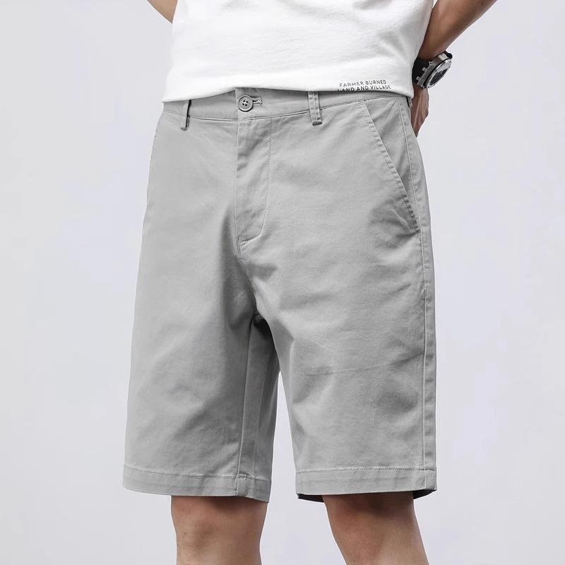 Cotton Pants - メンズ ファッション 服 オシャレ シンプル 大人 かっこいい 大きいサイズ ストリート 紳士服 綿 カジュアル パンツ ストレート ハイエンド ストレッチ 五分丈 ミッド 夏