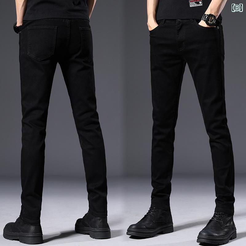 メンズ ファッション 服 オシャレ シンプル 大人 かっこいい 大きいサイズ ストリート 紳士服 ハイエンド ジーンズ スリムフィット ストレッチ パンツ ファッション カジュアル パンツ