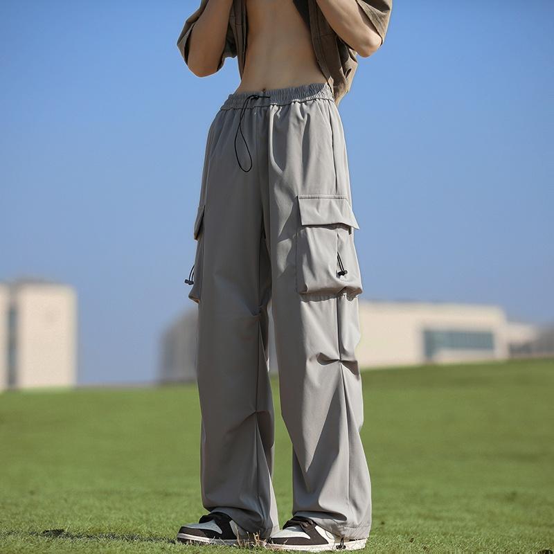 メンズ ファッション 服 オシャレ シンプル 大人 かっこいい 大きいサイズ ストリート 紳士服 ハイエンド アウトドア 多機能 ワークウェア カーゴ パンツ 夏 アメリカン ストレート ドローストリング スーツ カジュアル パンツ