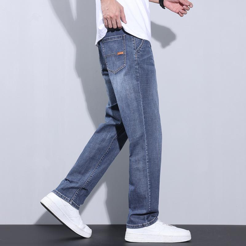 メンズ ファッション 服 オシャレ シンプル 大人 かっこいい 大きいサイズ ストリート 紳士服 ハイエンド ジーンズ 春 ストレート ズボン ストレッチ ワイド レッグ カジュアル パンツ