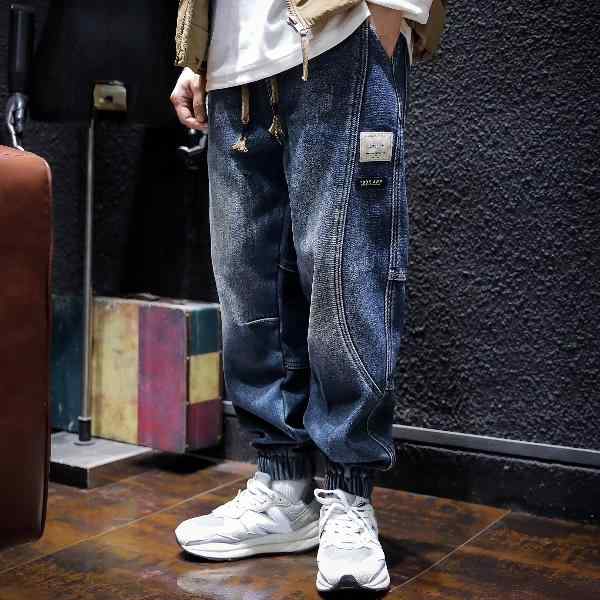 メンズ ファッション 服 オシャレ シンプル 大人 かっこいい 大きいサイズ ストリート 紳士服 ブルー ズボン ジーンズ 春 オールド ウォッシュ パンツ