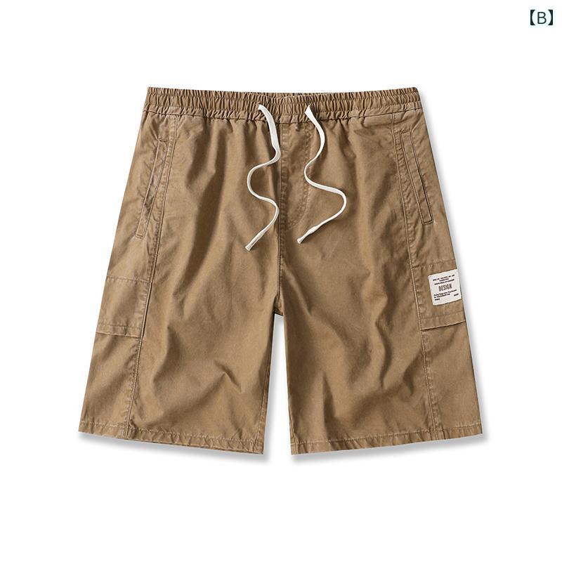 メンズ ファッション 服 オシャレ シンプル 大人 かっこいい 大きいサイズ ストリート 紳士服 マウンテン アウトドア ワーク パンツ 夏 薄手 四半期 ズボン ストレート コットン 通気性 カジュアル ミドル丈