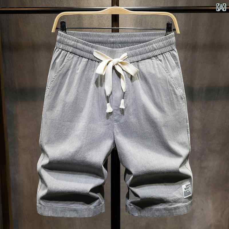 メンズ ファッション 服 オシャレ シンプル 大人 かっこいい 大きいサイズ ストリート 紳士服 カジュアル パンツ 夏 五分丈 ミディアム グレー ホーム