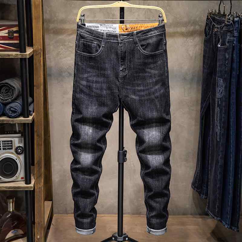 乐天商城 - メンズ ファッション 服 オシャレ シンプル 大人 かっこいい 大きいサイズ ストリート 紳士服 ジーンズ 春　秋 スリムフィット 裾 春　秋 ロング パンツ