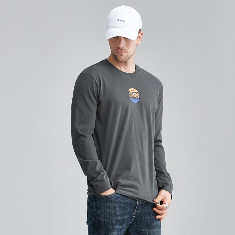 メンズ ファッション 服 オシャレ シンプル 大人 かっこいい 大きいサイズ ストリート 紳士服 長袖 T シャツ 春 カジュアル 快適 ラウンドネック プリント コットン