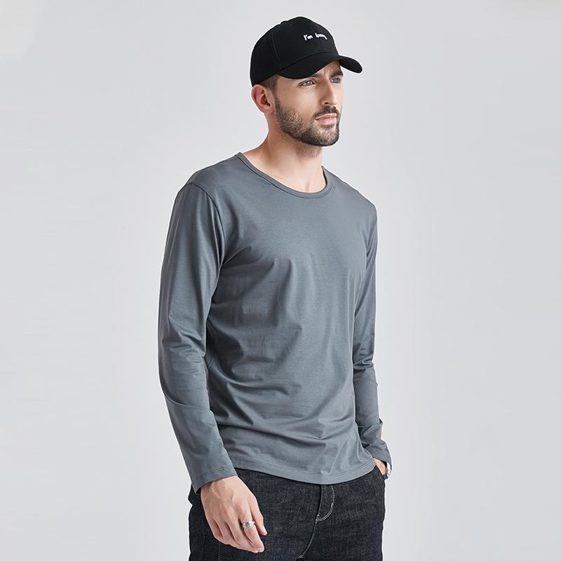 Rakuten - メンズ ファッション 服 オシャレ シンプル 大人 かっこいい 大きいサイズ ストリート 紳士服 モーダル 長袖 T シャツ 秋 韓国スタイル ラウンドネック レイヤリング 無地 トップス