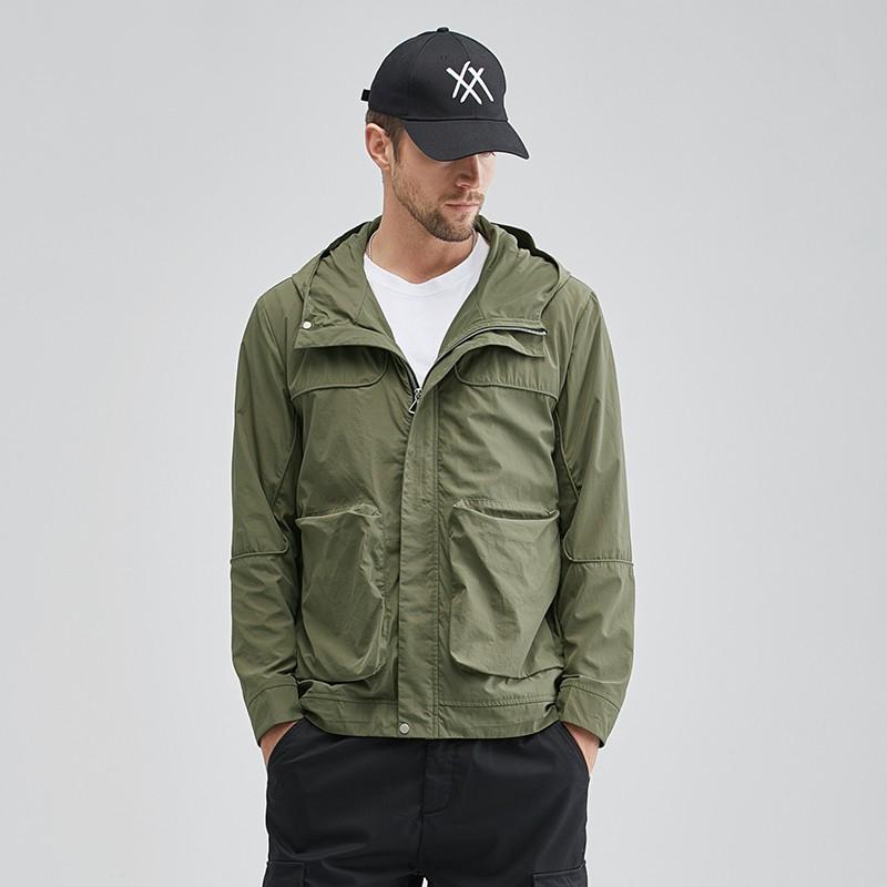 メンズ ファッション 服 オシャレ シンプル 大人 かっこいい 大きいサイズ ストリート 紳士服 春 韓国スタイル ワークジャケット トップス フード カジュアル ジャケット(4.0)