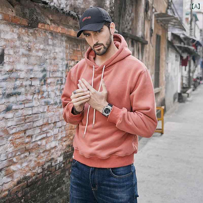 メンズ ファッション 服 オシャレ シンプル 大人 かっこいい 大きいサイズ ストリート 紳士服 フリース フード スウェットシャツ 春 プルオーバー トップス カジュアル ジャケット