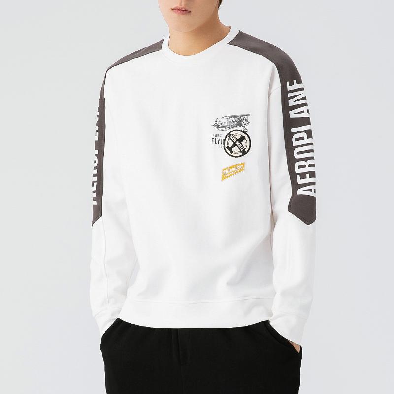 メンズ ファッション 服 オシャレ シンプル 大人 かっこいい 大きいサイズ ストリート 紳士服 綿 春 アメリカン プリント ラウンドネック スウェットシャツ