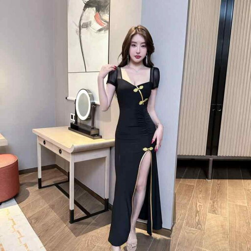 レディース ファッション 業務 ユニフォーム 制服 コスプレ衣装 ナイトクラブ 女性 夏 旗 ドレス ロング スカート レトロ スリット ガール スタイル ハイエンド レディース ファッション 業務 ユニフォーム 制服 コスプレ衣装 ナイトクラブ 女性 夏 旗 ドレス ロング スカート レトロ スリット ガール スタイル ハイエンド