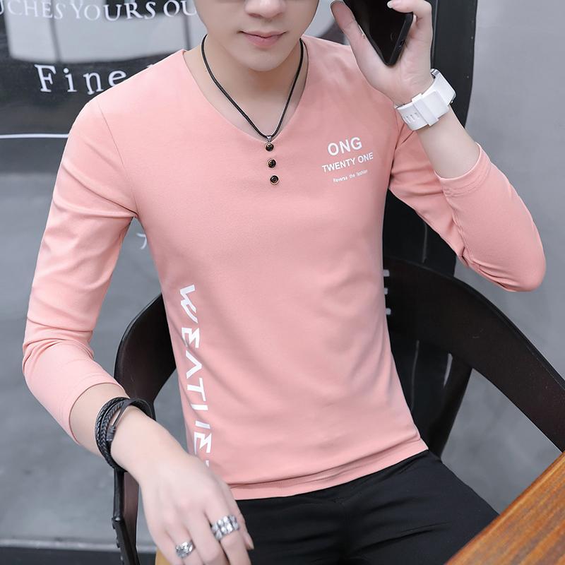 メンズ ファッション 服 オシャレ シンプル 大人 かっこいい 大きいサイズ ストリート 紳士服 T シャツ Vネック 長袖 薄手 秋服 韓国スタイル 秋 スウェットシャツ 春 トップス