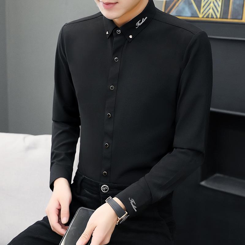 Other Apparel - メンズ ファッション 服 オシャレ シンプル 大人 かっこいい 大きいサイズ ストリート 紳士服 秋 長袖 白 シャツ 韓国スタイル スリム カジュアル ビジネス フォーマル