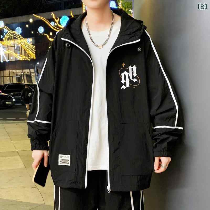 メンズ ファッション 服 オシャレ シンプル 大人 かっこいい 大きいサイズ ストリート 紳士服 夏 日焼け防止 服 薄手 ゆったり ジャケット