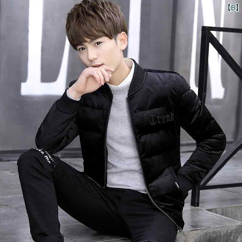 メンズ ファッション 服 オシャレ シンプル 大人 かっこいい 大きいサイズ ストリート 紳士服 冬 綿服 ジャケット ダウン 綿 ゴールド ベルベット