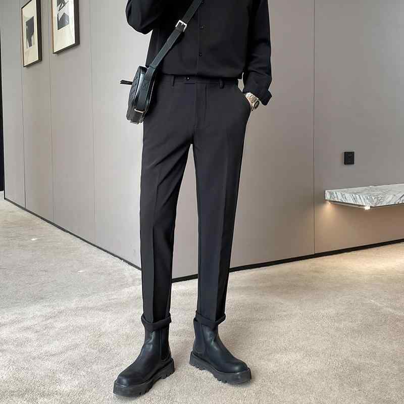 メンズ ファッション 服 オシャレ シンプル 大人 かっこいい 大きいサイズ ストリート 紳士服 カジュアル スリム 九分丈 スーツ パンツ..