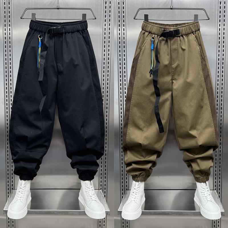 メンズ ファッション 服 オシャレ シンプル 大 かっこいい 大きいサイズ ストリート 紳士服 春秋 アメカジ アンクル タイ ワイド レッグ スウェットパンツ 九分丈 パンツ