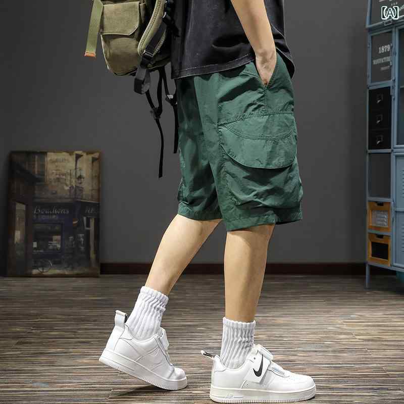 メンズ ファッション 服 オシャレ シンプル 大 かっこいい 大きいサイズ ストリート 紳士服 アメリカン カジュアル 冷感 ハーフ パンツ 夏 ハーフ
