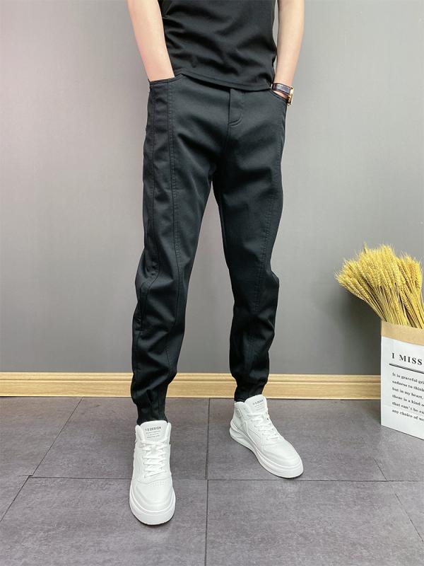 メンズ ファッション 服 オシャレ シンプル 大 かっこいい 大きいサイズ ストリート 紳士服 夏 薄手 カジュアル パンツ スリムフィット 無地 韓国 スタイル ハイエンド パンツ