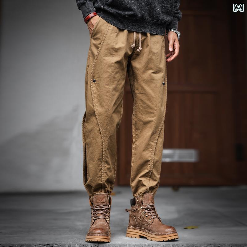 メンズ ファッション 服 オシャレ シンプル 大 かっこいい 大きいサイズ ストリート 紳士服 アメリカン ワークウェア パンツ ストレート カジュアル レッグ