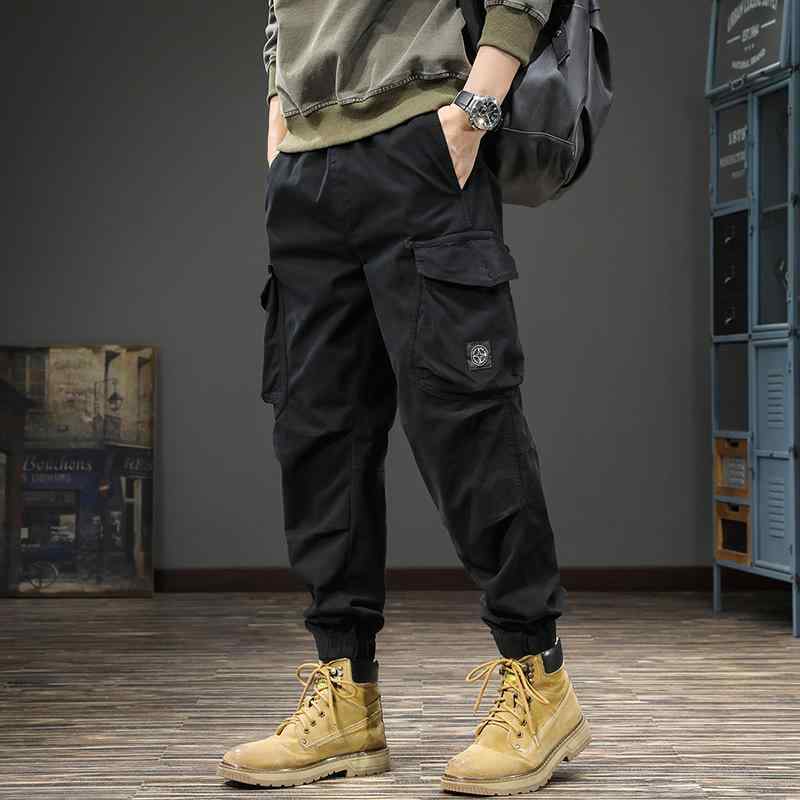 乐天商城 - メンズ ファッション 服 オシャレ シンプル 大 かっこいい 大きいサイズ ストリート 紳士服 秋 アメリカン ヘビー レトロ ズボン 機能的 カジュアル パンツ