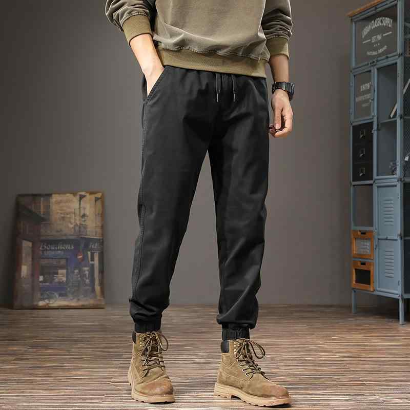 乐天商城 - メンズ ファッション 服 オシャレ シンプル 大 かっこいい 大きいサイズ ストリート 紳士服 アメリカン レトロ ストレッチ カジュアル パンツ 春秋 スリムフィット 綿 ロング