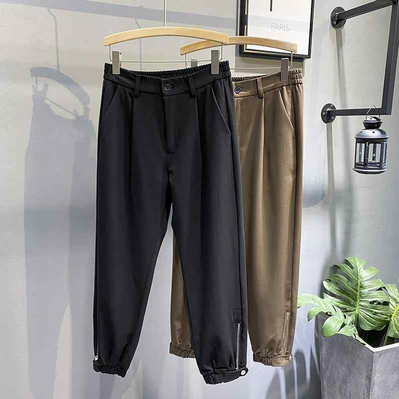 メンズ ファッション 服 オシャレ シンプル 大 かっこいい 大きいサイズ ストリート 紳士服 春秋 ストレート カジュアル パンツ ドレープ 韓国 スタイル 薄手 ストレッチ レッグ タイ