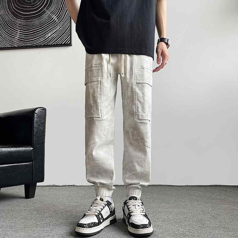 メンズ ファッション 服 オシャレ シンプル 大 かっこいい 大きいサイズ ストリート 紳士服 夏 カジュアル パンツ ズボン パンツ ゆったり 快適 ポケット