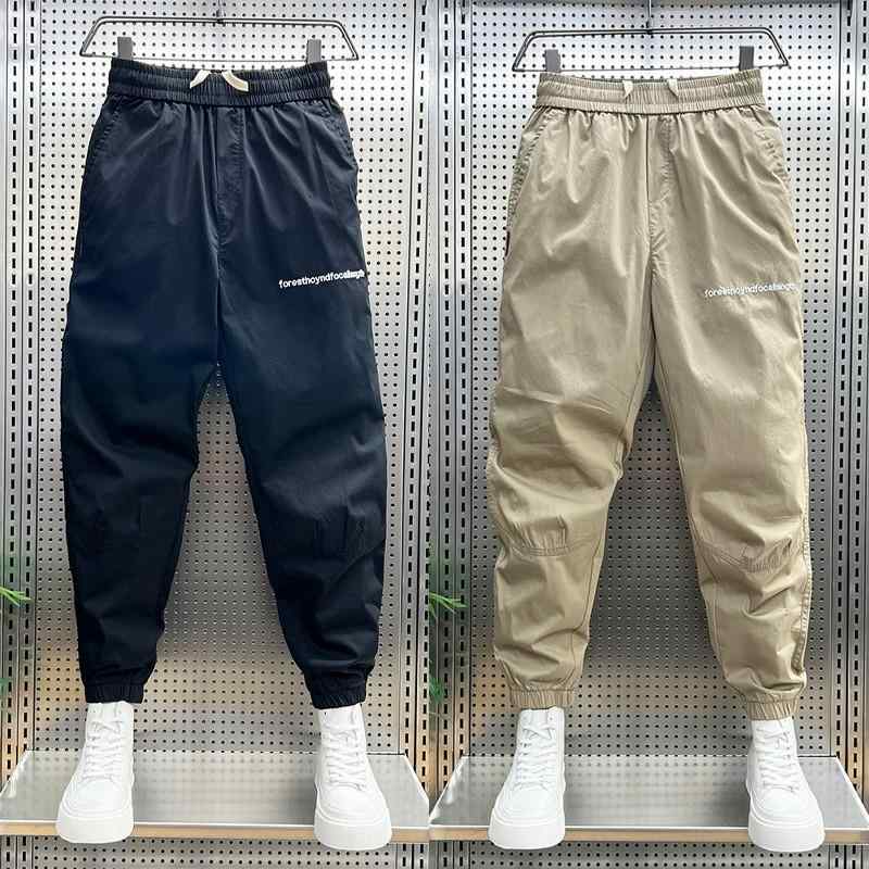 メンズ ファッション 服 オシャレ シンプル 大 かっこいい 大きいサイズ ストリート 紳士服 ワークウェア カジュアル パンツ 夏 ゆったり 細身 快適 シンプル 黒 九分丈