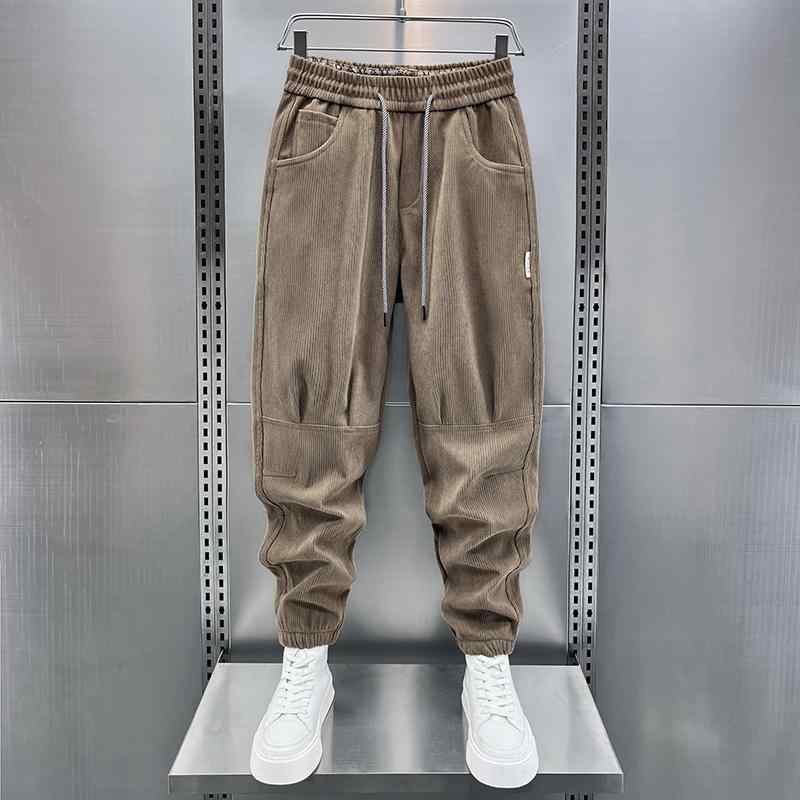 メンズ ファッション 服 オシャレ シンプル 大 かっこいい 大きいサイズ ストリート 紳士服 コーデュロイパンツ 春秋 シンプル 快適 カジュアル パンツ アメリカン カーキ ズボン(4.0)