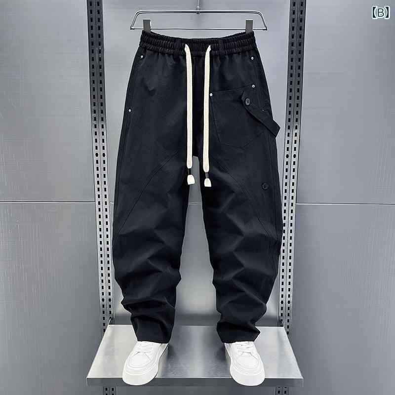 メンズ ファッション 服 オシャレ シンプル 大 かっこいい 大きいサイズ ストリート 紳士服 アメリカン カジュアル パンツ 夏 薄手 ファッション ストレート ストリート パンツ