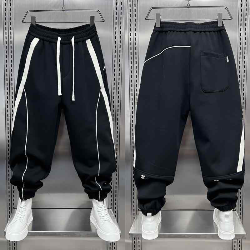 メンズ ファッション 服 オシャレ シンプル 大 かっこいい 大きいサイズ ストリート 紳士服 ストリート パンツ 春秋 ゆったり ストライプ カジュアル 快適 ストレッチ(4)